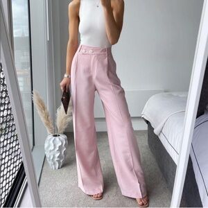 Zara Bloggers Fav Wide Leg Pink Pants